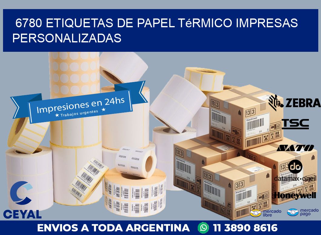 6780 Etiquetas de papel térmico impresas personalizadas