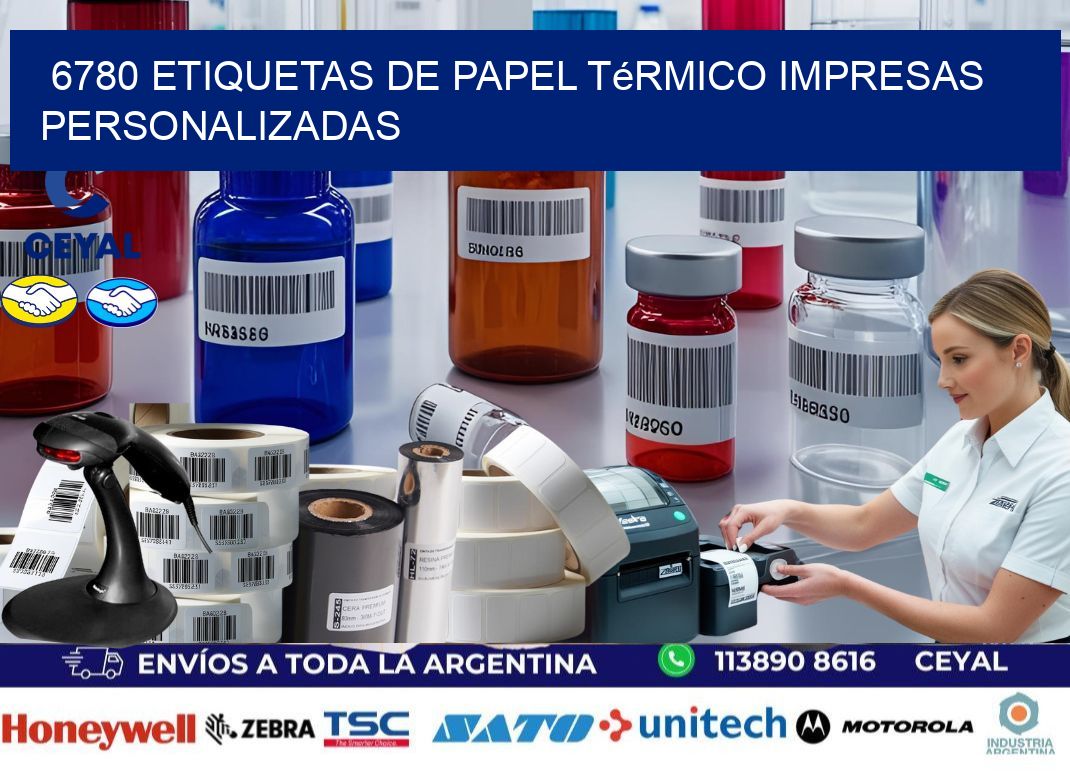 6780 Etiquetas de papel térmico impresas personalizadas