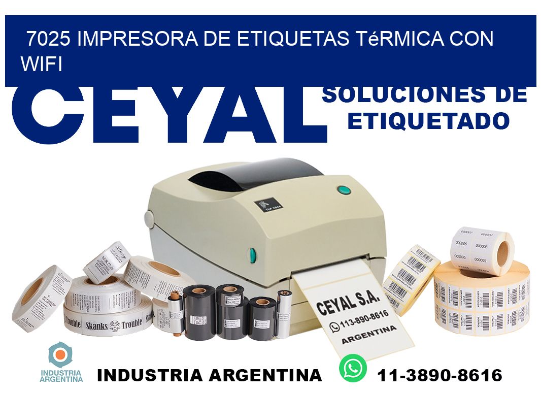 7025 impresora de etiquetas térmica con wifi