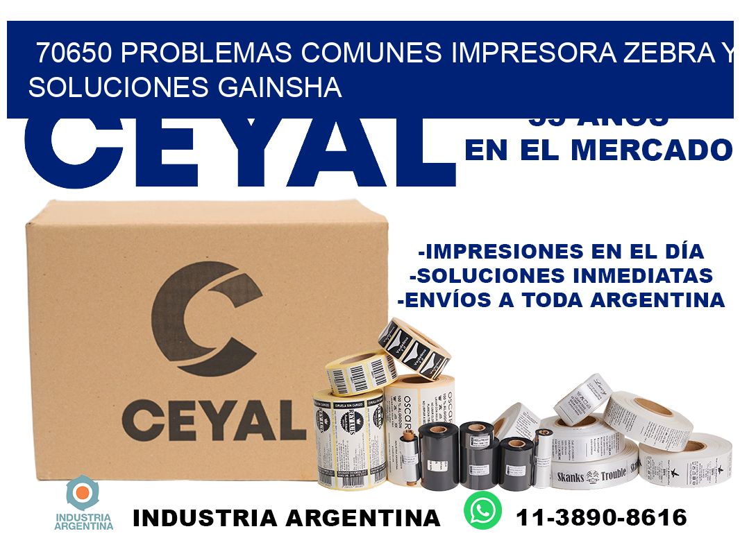 70650 problemas comunes impresora Zebra y soluciones GAINSHA