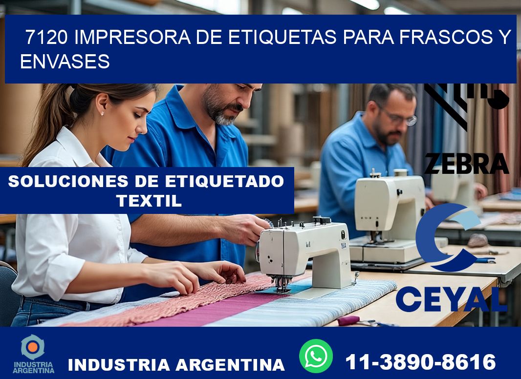 7120 impresora de etiquetas para frascos y envases