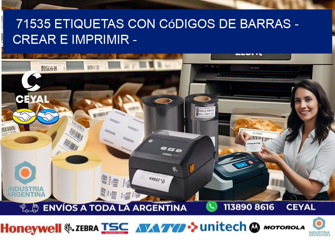 71535 etiquetas con códigos de barras - Crear e imprimir -
