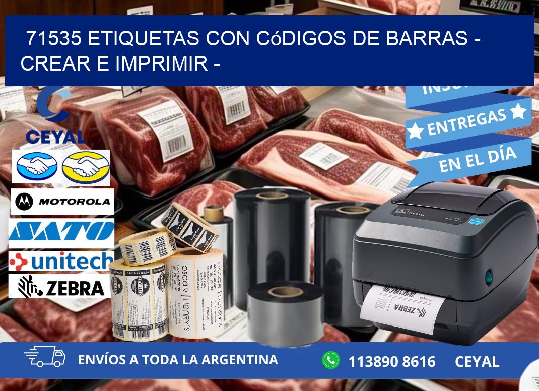 71535 etiquetas con códigos de barras - Crear e imprimir -