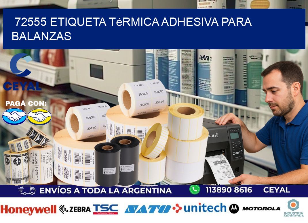 72555 Etiqueta térmica adhesiva para balanzas