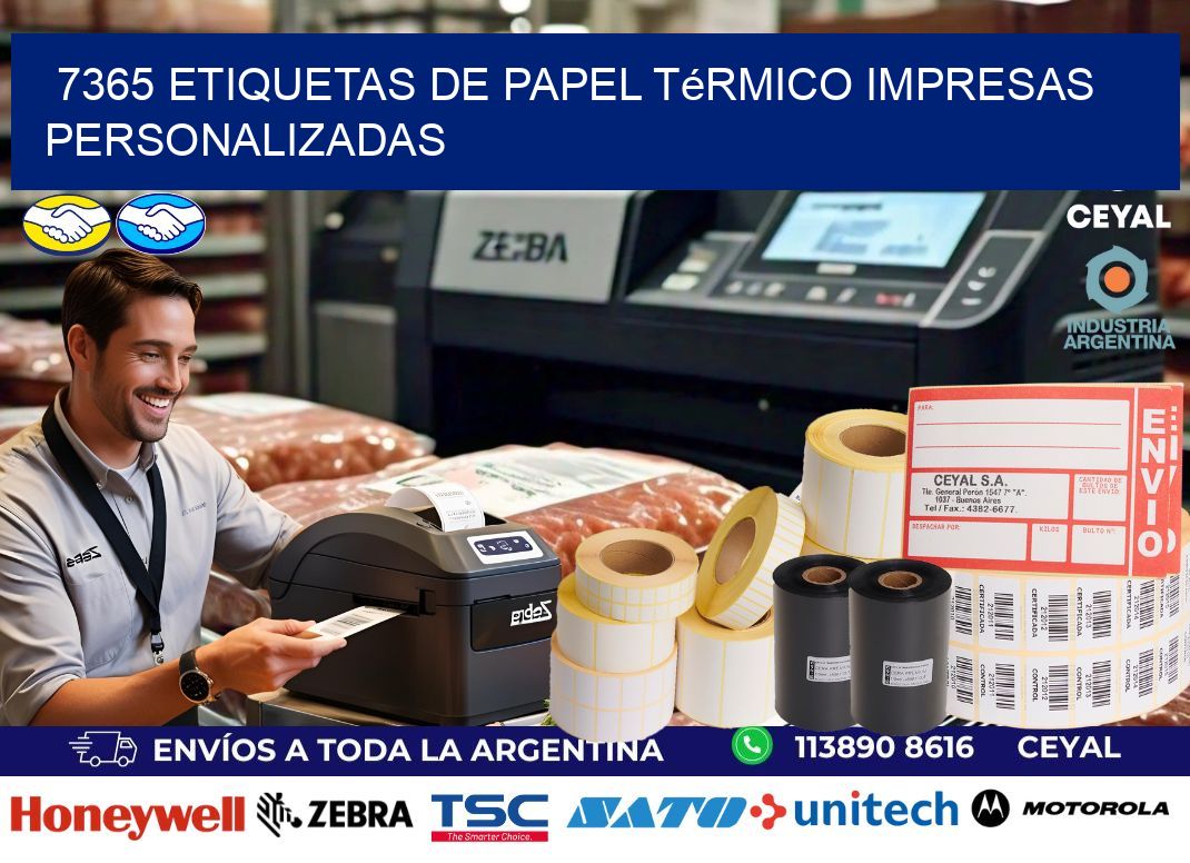 7365 Etiquetas de papel térmico impresas personalizadas