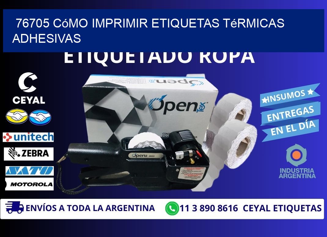 76705 cómo imprimir etiquetas térmicas adhesivas
