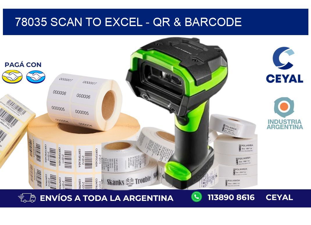 78035 Scan to Excel - QR & Barcode