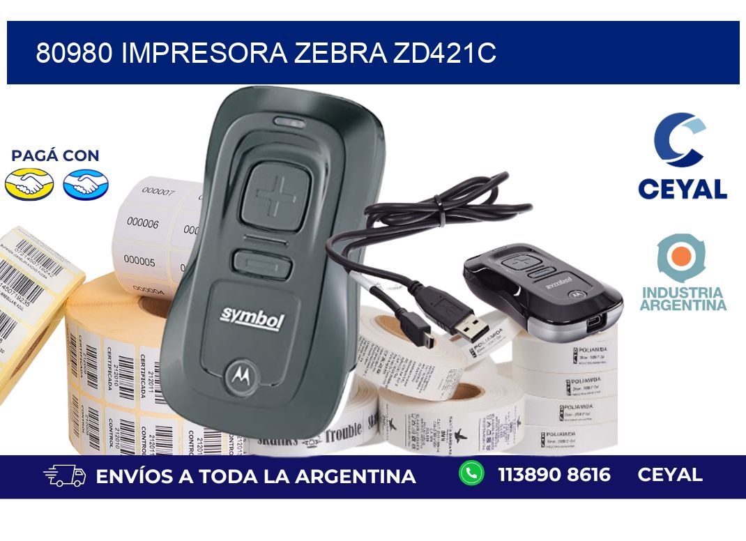 80980 Impresora Zebra zd421c