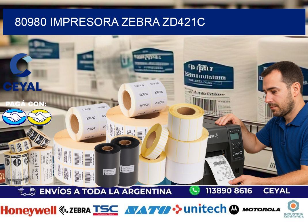 80980 Impresora Zebra zd421c