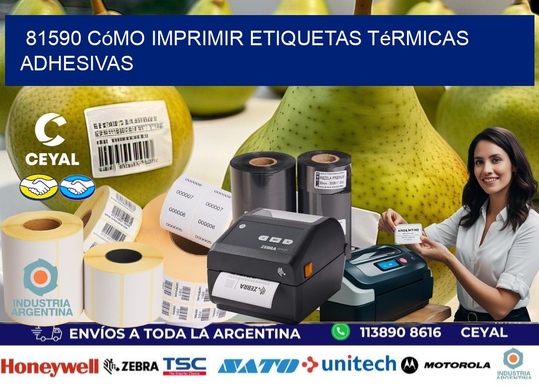 81590 cómo imprimir etiquetas térmicas adhesivas