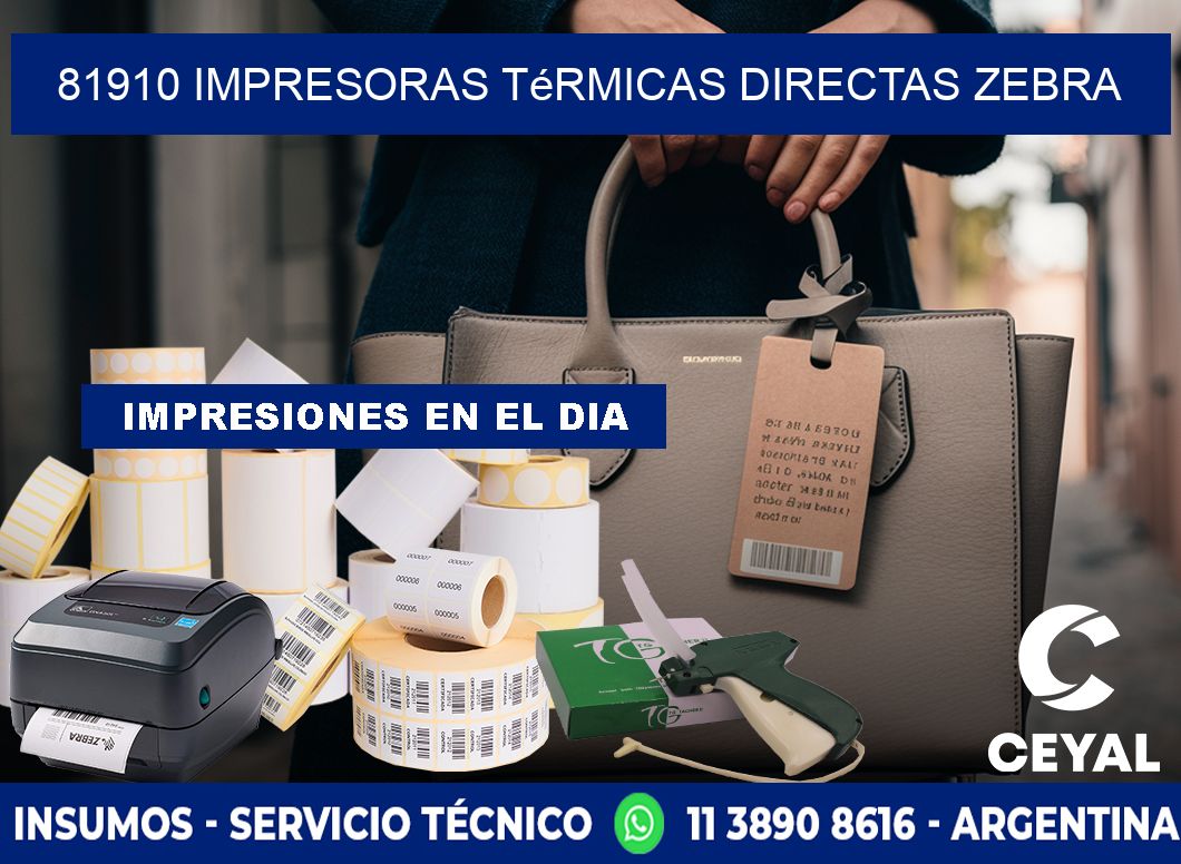 81910 impresoras térmicas directas zebra