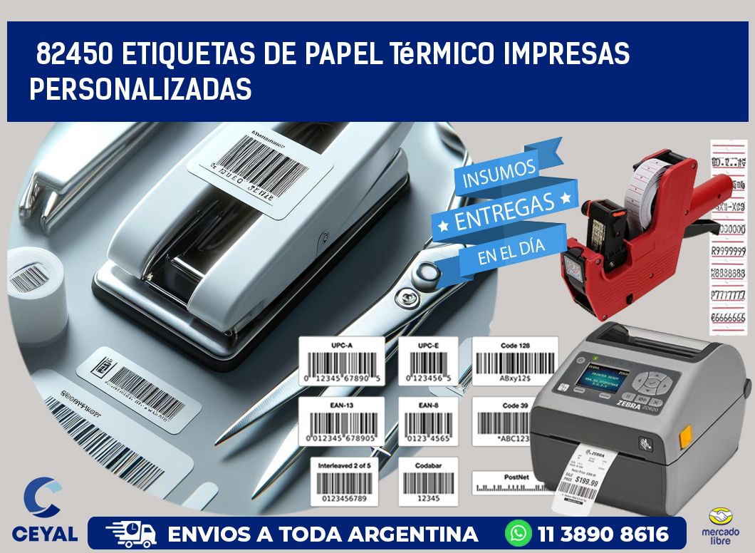 82450 Etiquetas de papel térmico impresas personalizadas