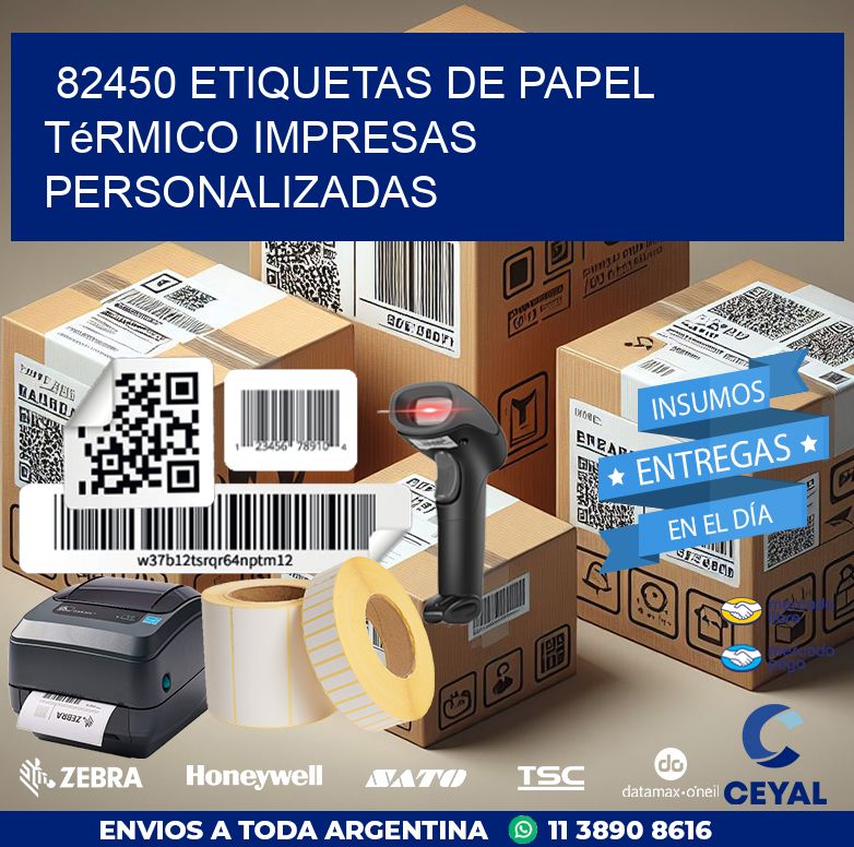 82450 Etiquetas de papel térmico impresas personalizadas