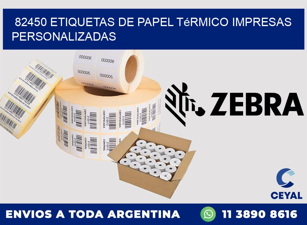 82450 Etiquetas de papel térmico impresas personalizadas