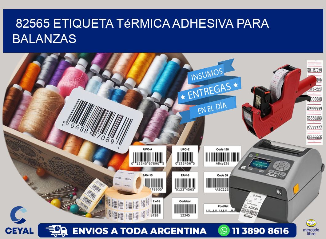82565 Etiqueta térmica adhesiva para balanzas