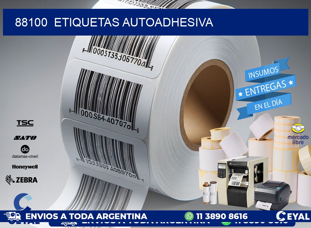 88100  etiquetas autoadhesiva