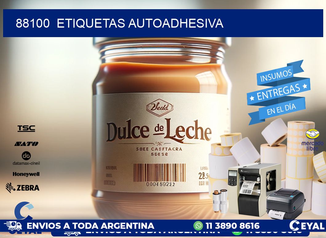 88100  etiquetas autoadhesiva