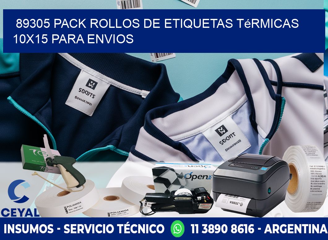 89305 pack rollos de etiquetas térmicas 10x15 para Envios