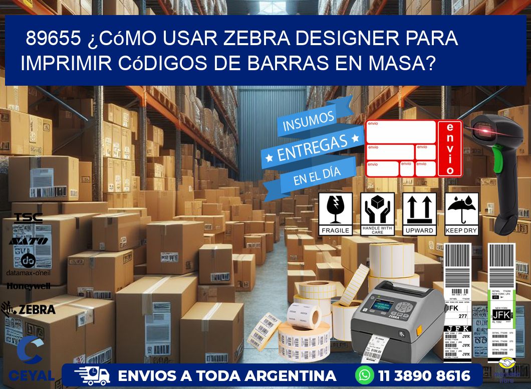 89655 ¿Cómo usar Zebra Designer para imprimir códigos de barras en masa?