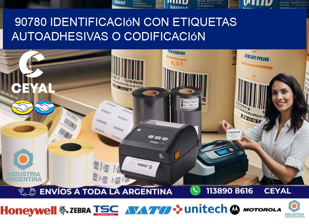 90780 identificación con etiquetas autoadhesivas o codificación