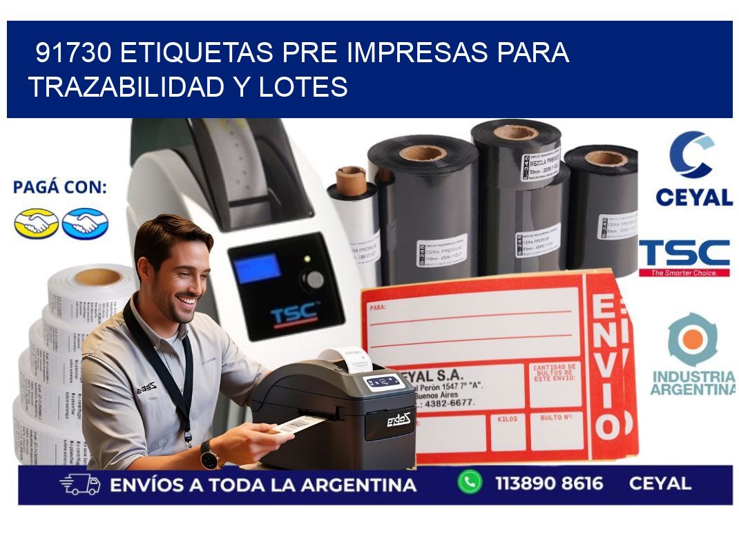 91730 etiquetas pre impresas para trazabilidad y lotes