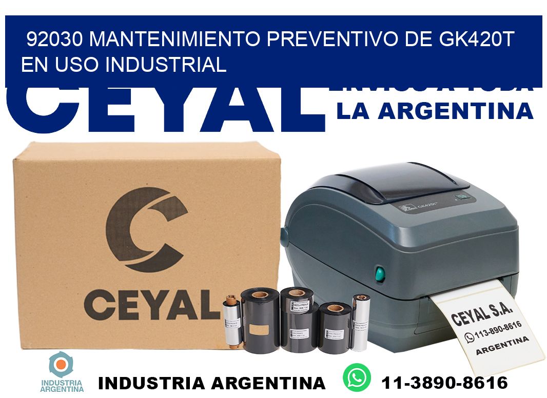 92030 mantenimiento preventivo de gk420t en uso industrial