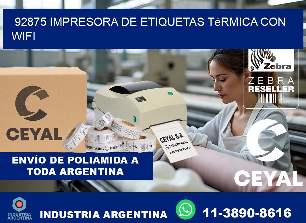 92875 impresora de etiquetas térmica con wifi
