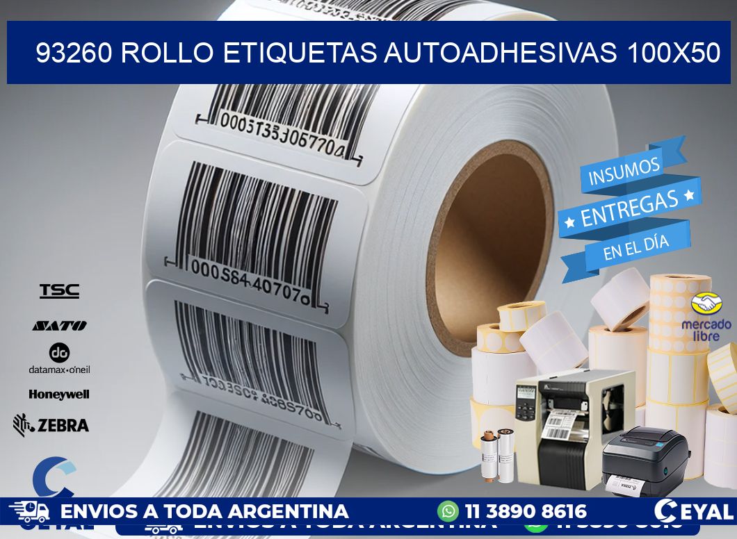 93260 Rollo Etiquetas autoadhesivas 100x50