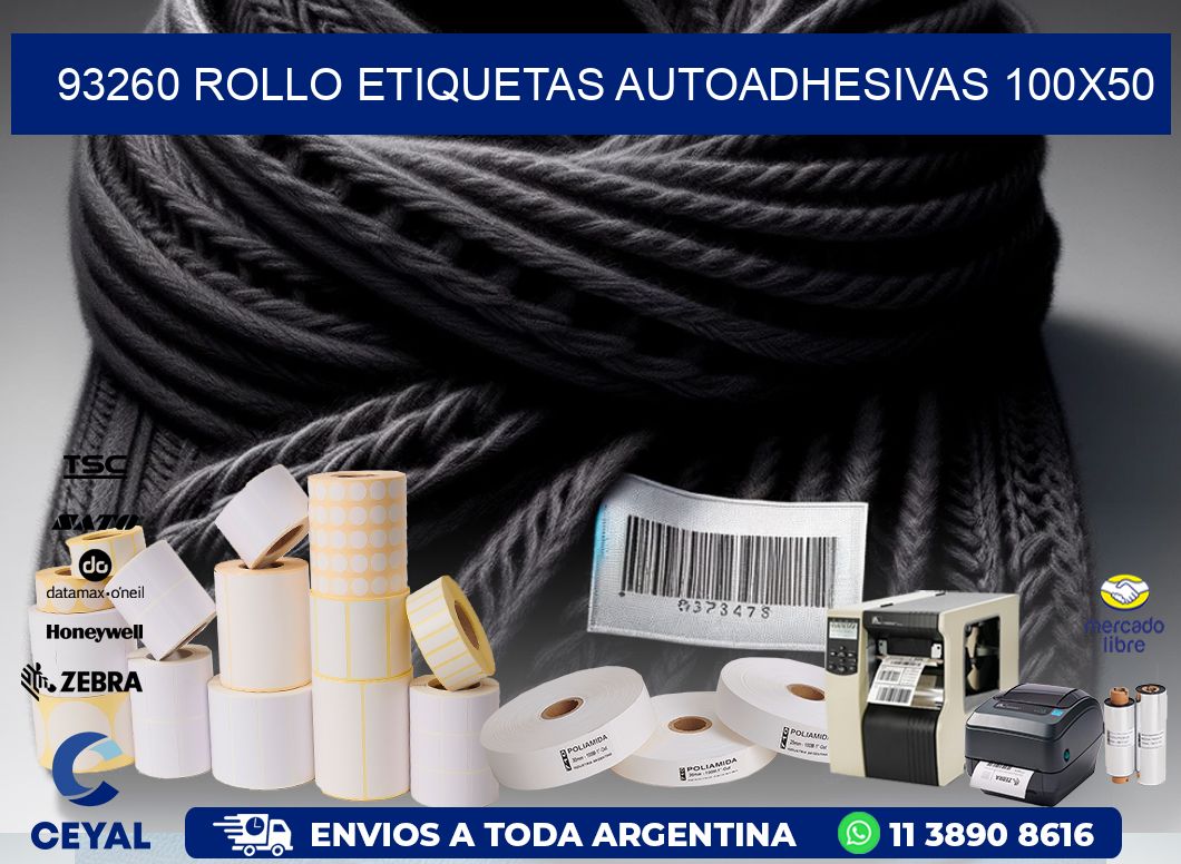 93260 Rollo Etiquetas autoadhesivas 100x50