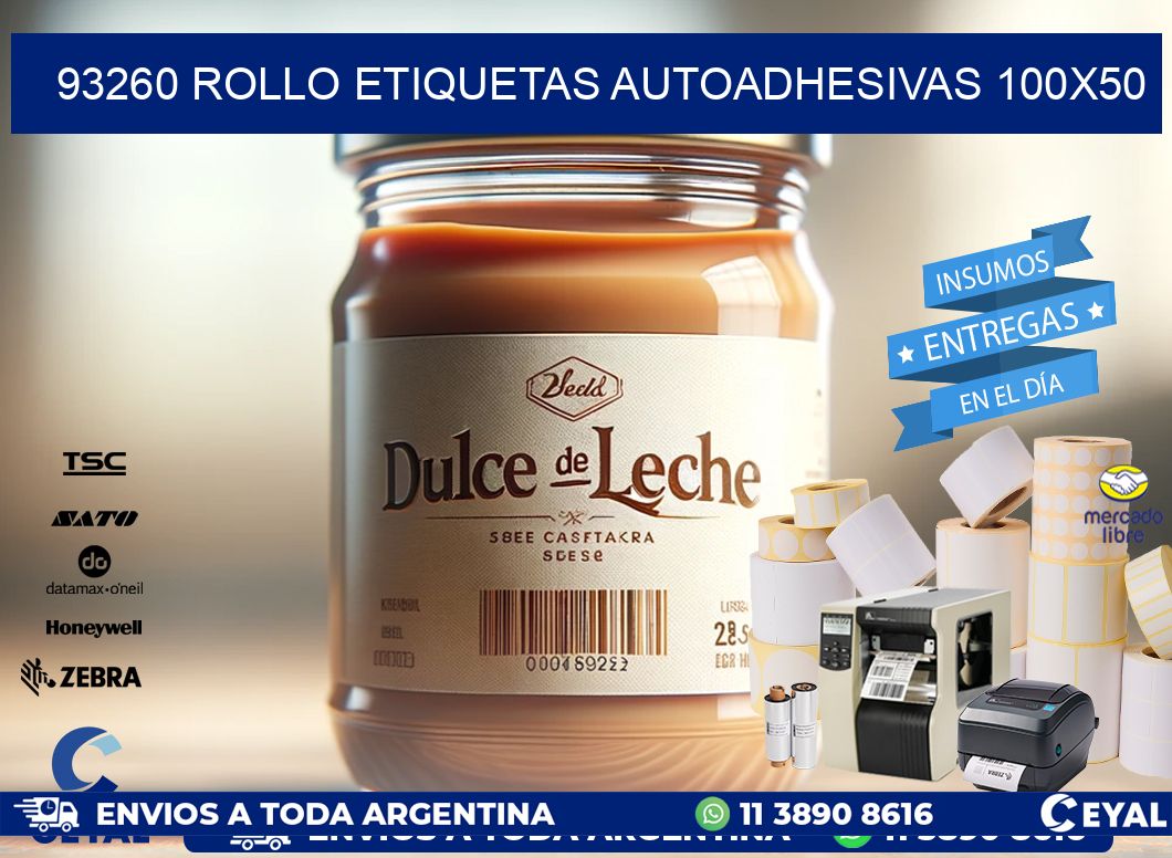 93260 Rollo Etiquetas autoadhesivas 100x50