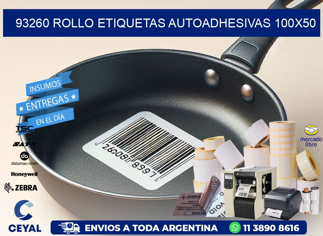 93260 Rollo Etiquetas autoadhesivas 100x50