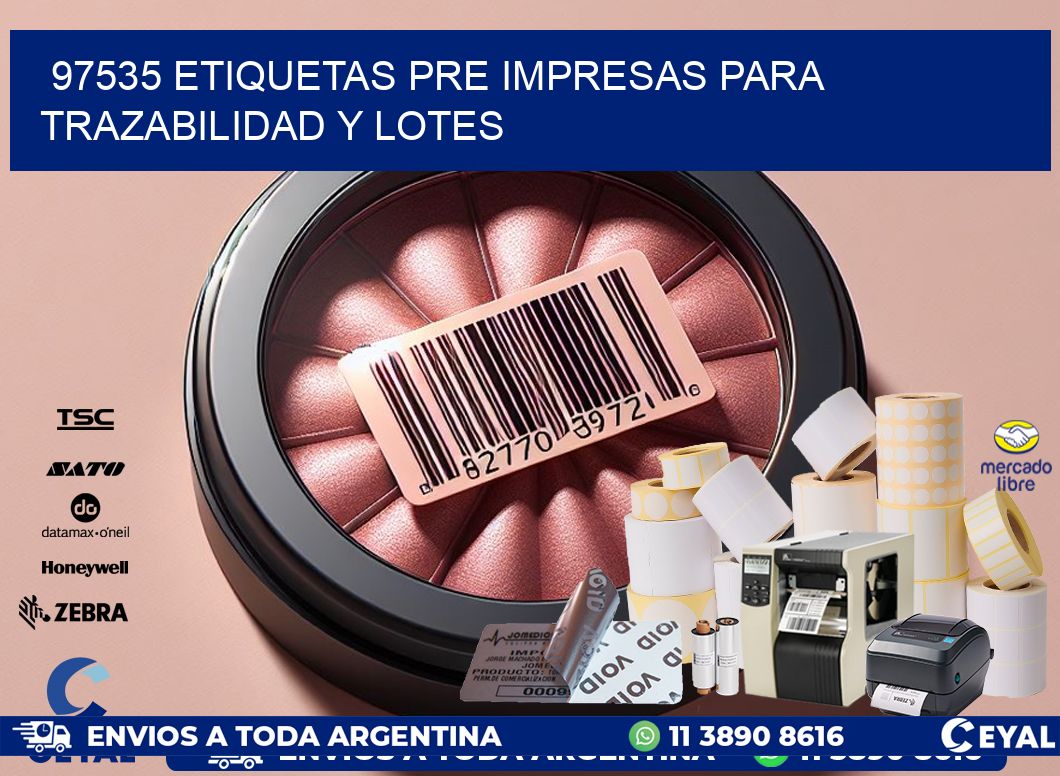 97535 etiquetas pre impresas para trazabilidad y lotes