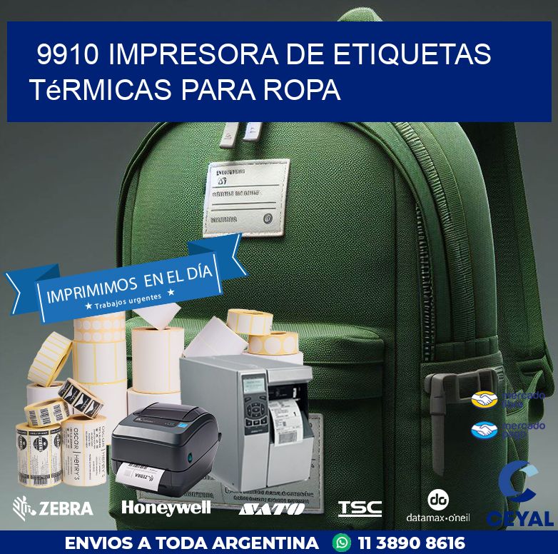 9910 impresora de etiquetas térmicas para ropa