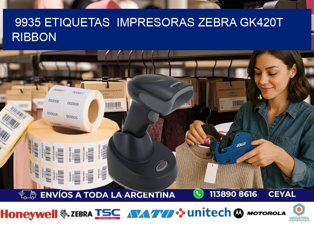 9935 Etiquetas  impresoras zebra gk420t ribbon