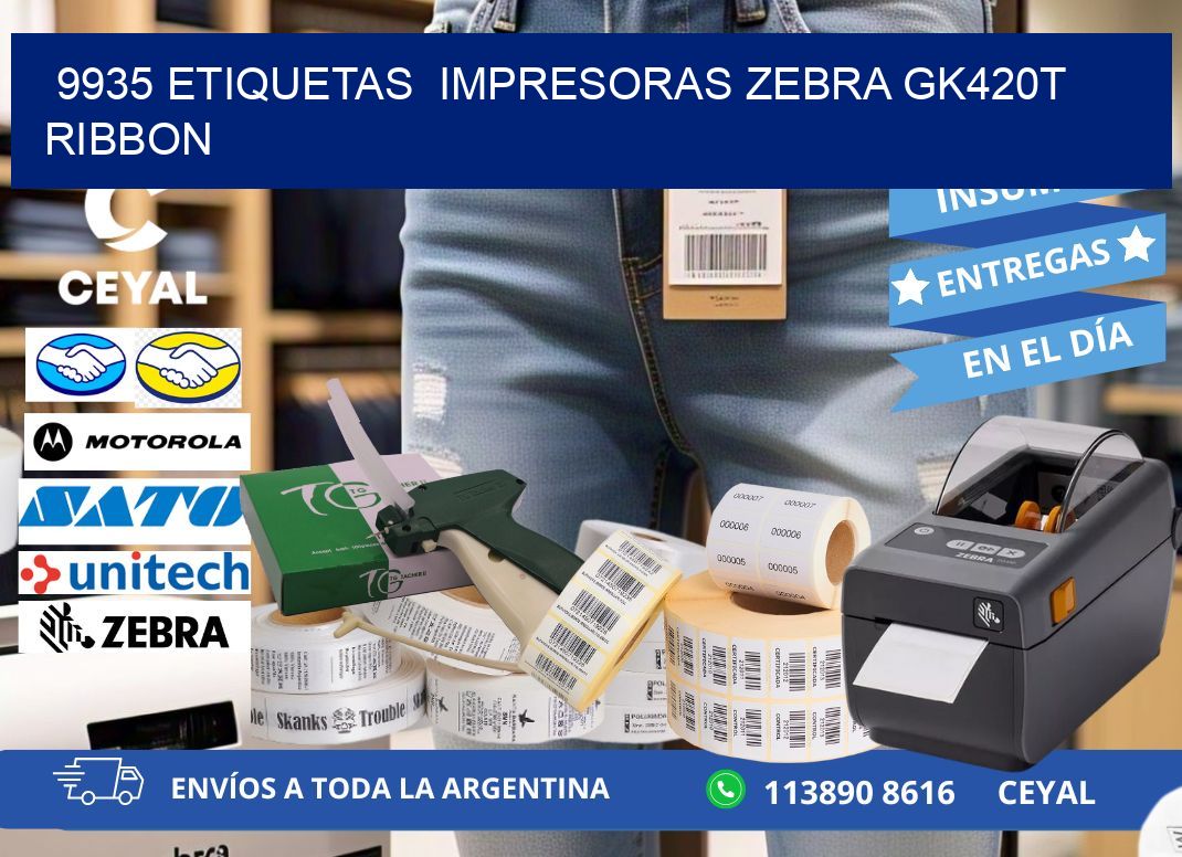 9935 Etiquetas  impresoras zebra gk420t ribbon
