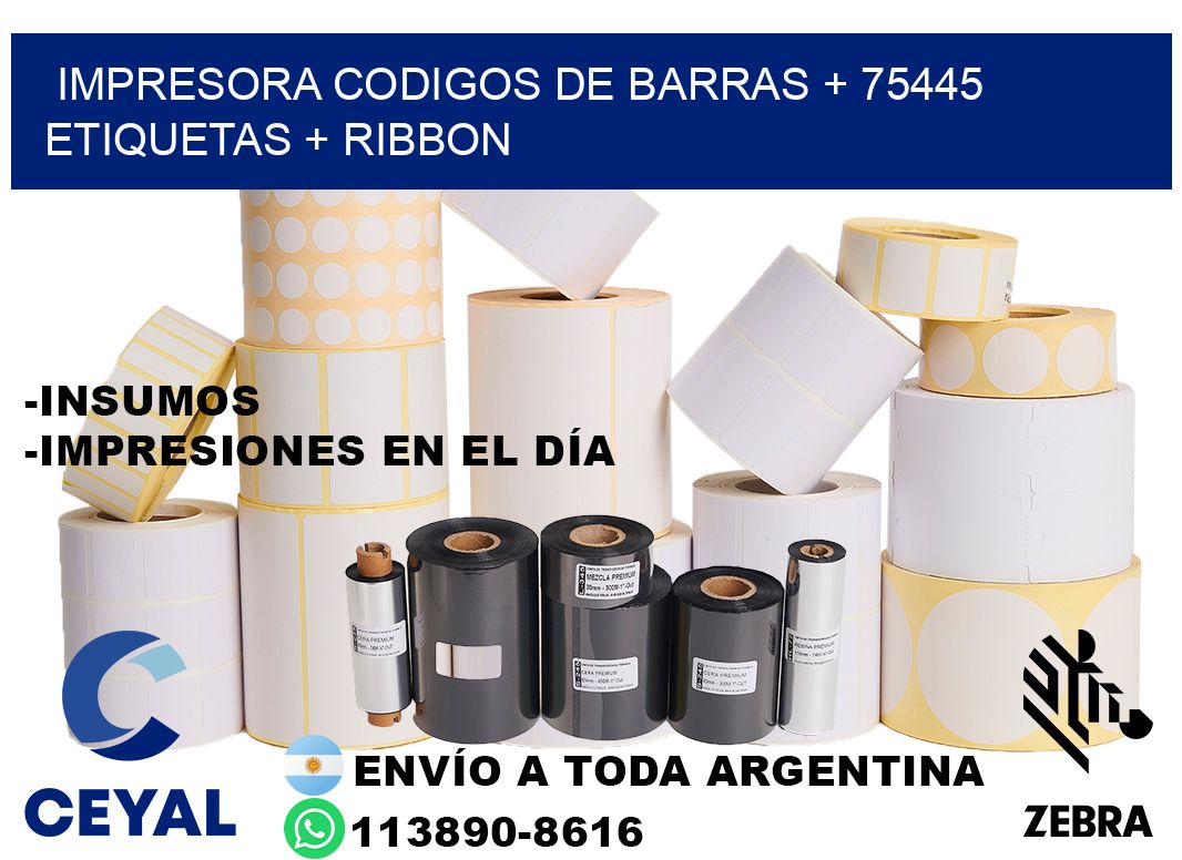 impresora codigos de barras + 75445 etiquetas + ribbon