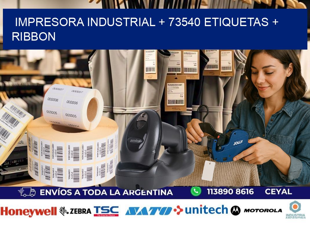 impresora industrial + 73540 etiquetas + ribbon