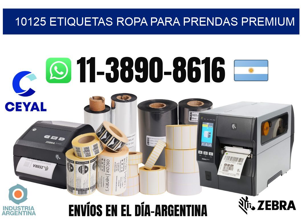 10125 Etiquetas ropa para prendas premium