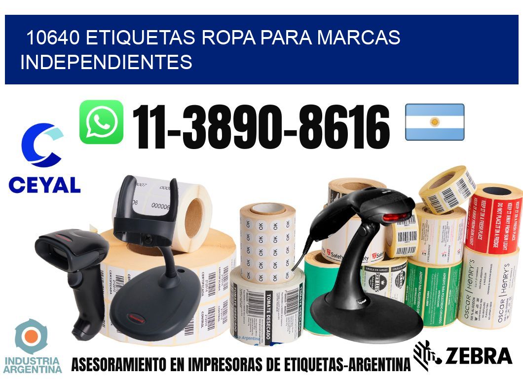 10640 Etiquetas ropa para marcas independientes
