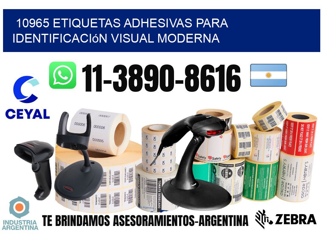 10965 Etiquetas adhesivas para identificación visual moderna