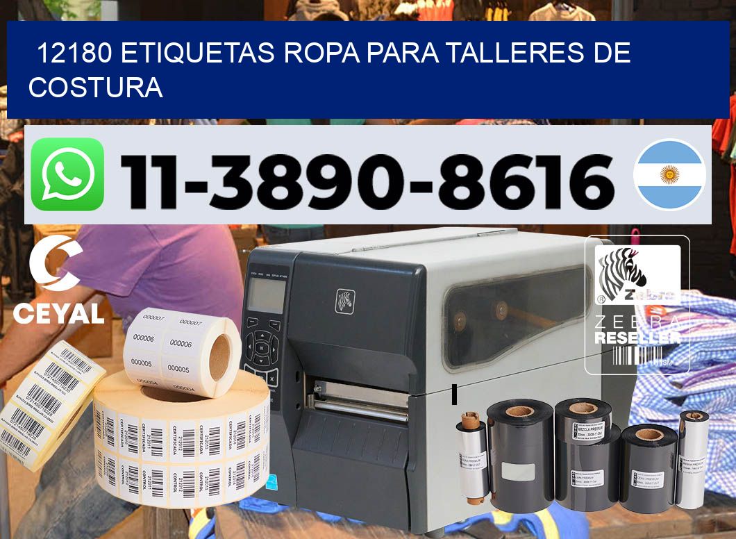 12180 Etiquetas ropa para talleres de costura