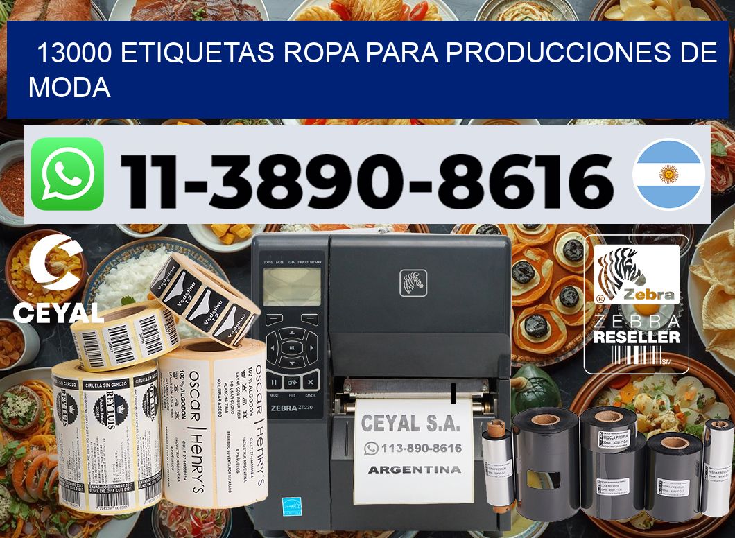 13000 Etiquetas ropa para producciones de moda