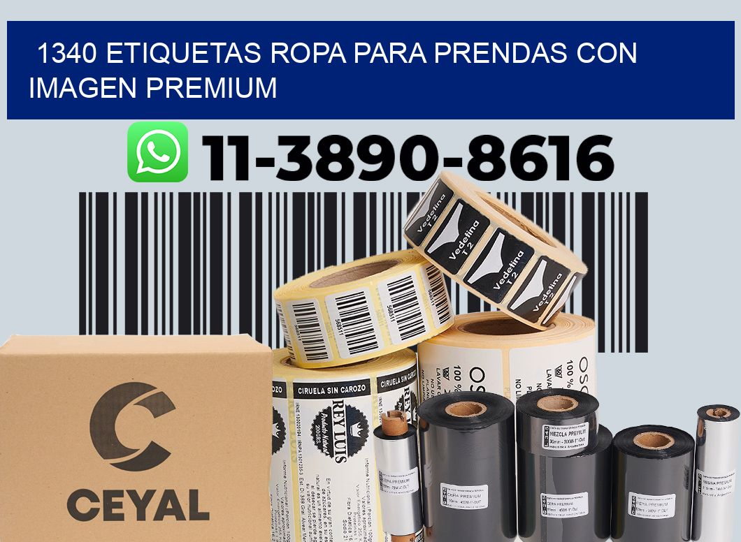 1340 Etiquetas ropa para prendas con imagen premium