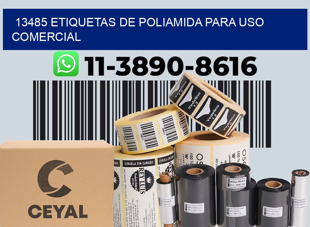 13485 Etiquetas de poliamida para uso comercial