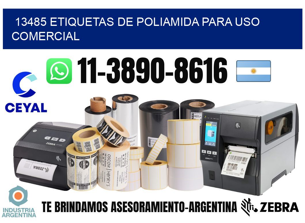 13485 Etiquetas de poliamida para uso comercial
