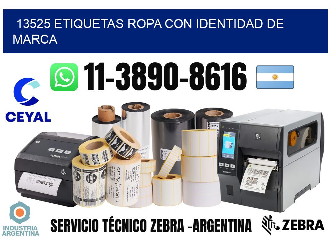 13525 Etiquetas ropa con identidad de marca