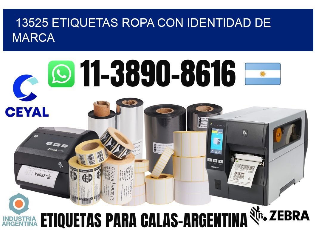 13525 Etiquetas ropa con identidad de marca