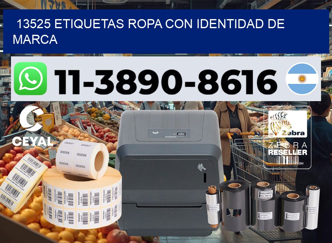 13525 Etiquetas ropa con identidad de marca