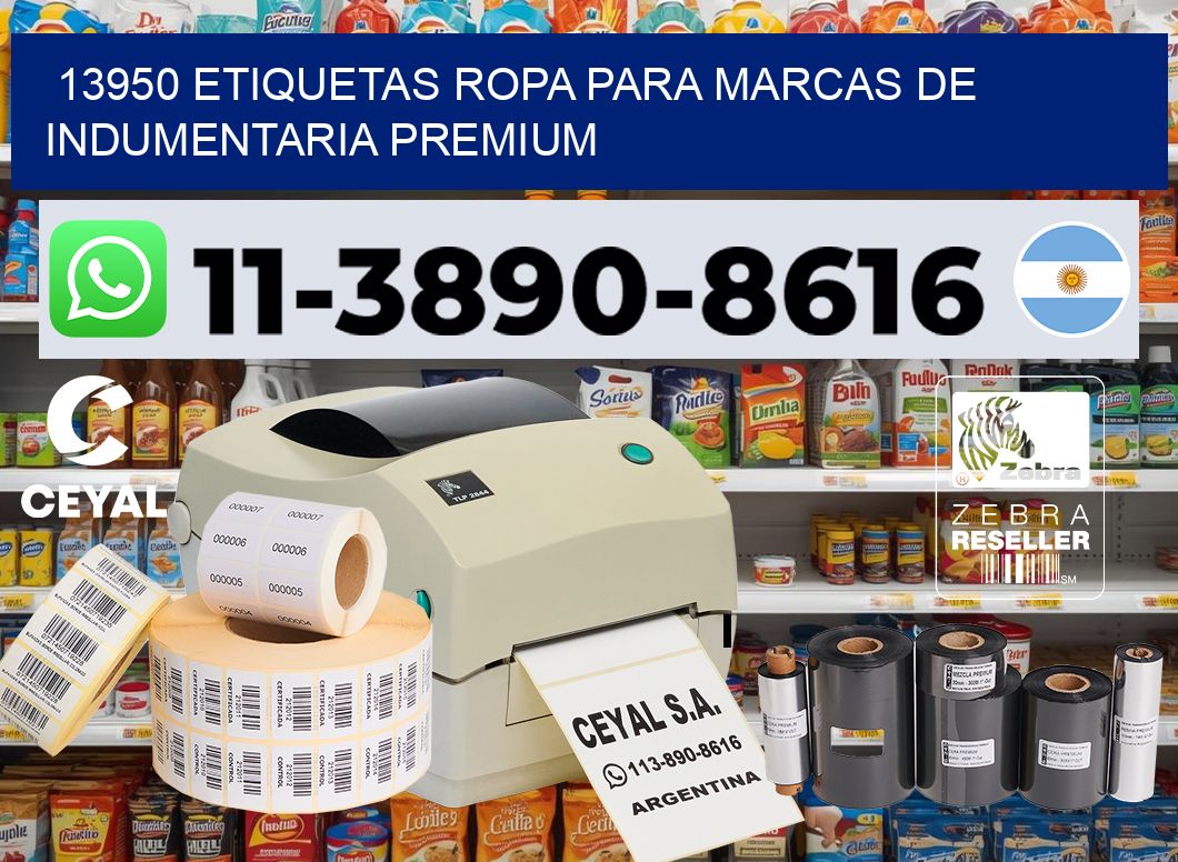 13950 Etiquetas ropa para marcas de indumentaria premium