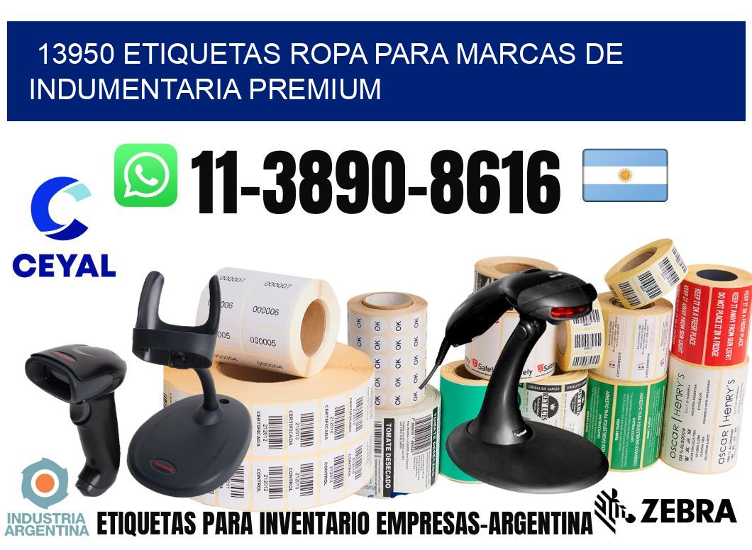 13950 Etiquetas ropa para marcas de indumentaria premium